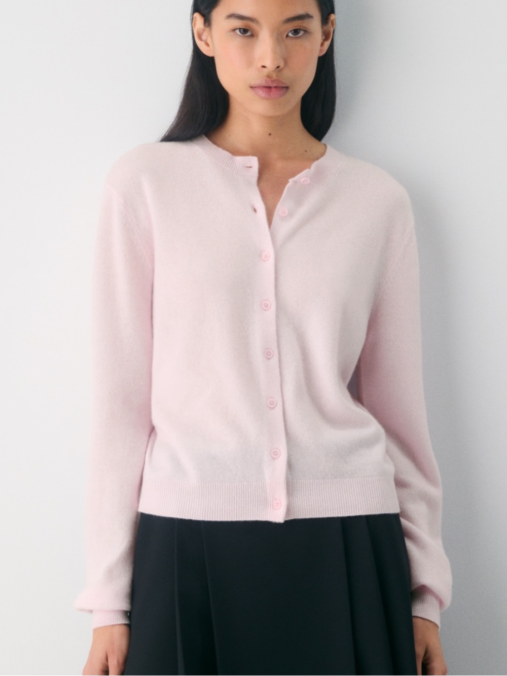 Aritzia Noteworthy Bare Cashmere Cardigan Dusty Pink Size Medium